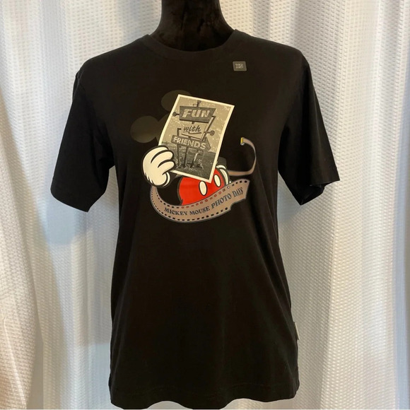 Disney Mickey Mouse Photo Days black tee t-shirt size XS NWT - Picture 1 of 7